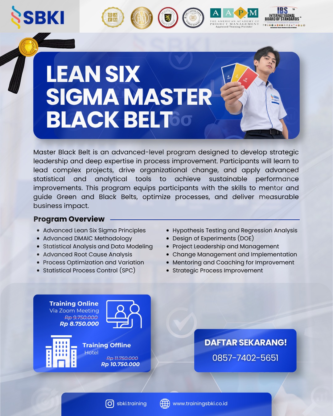 Lean Six Sigma Master Black Belt flyer SBKI